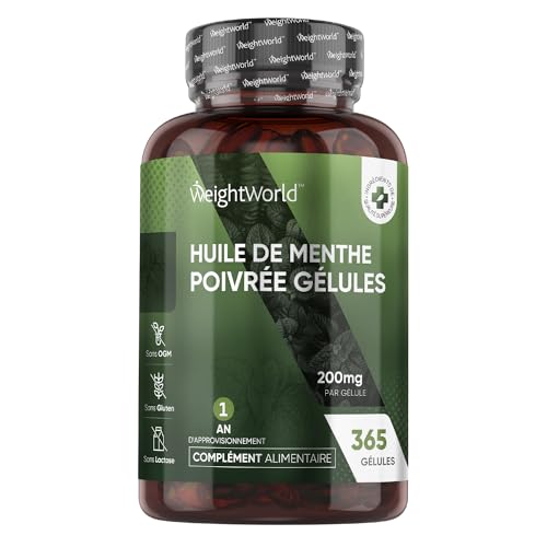Huile De Menthe Poivrée 200 mg - 365 Gélules (Pour